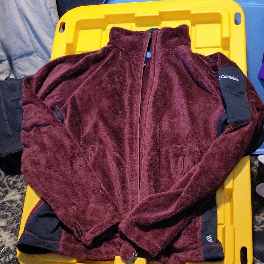 Columbia Burgundy Fleece Jacket